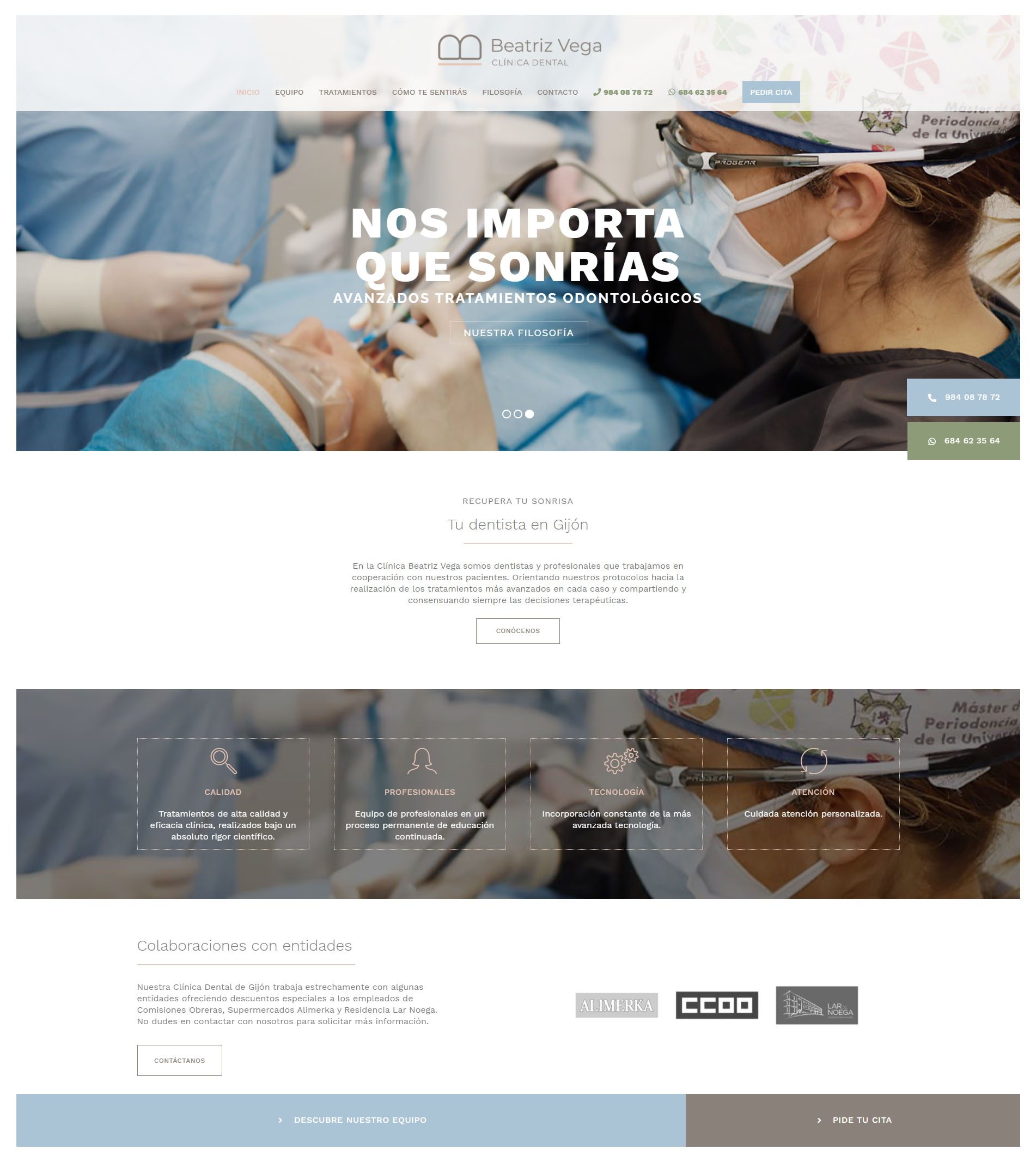 diseño de página web para clínica dental